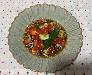 夏レシピ：トマトときゅうりの中華風さっぱり漬