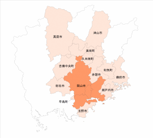 岡山連携中枢都市圏 地図